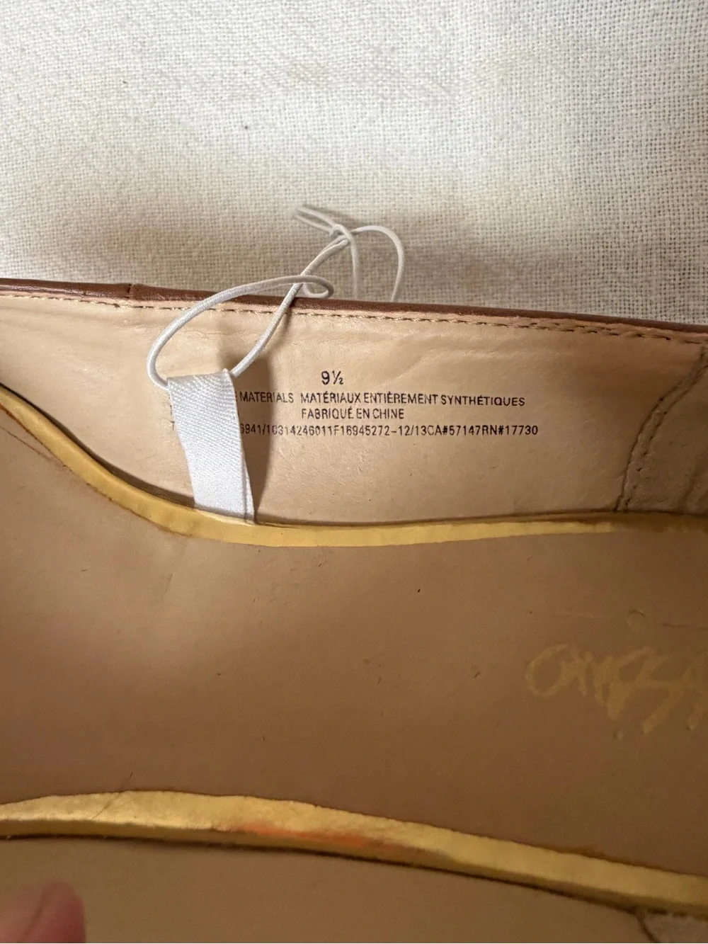 4/$20 Mossimo Brown Faux-Leather Pointed-Toe Ballet Flats